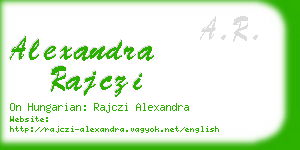 alexandra rajczi business card